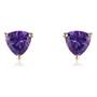 9ct White Gold Amethyst Set Studs
