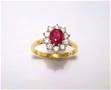 18ct Gold Ruby and Diamond Ring
