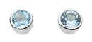 Sterling Silver Small Topaz Studs