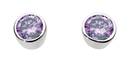 Sterling Silver Small Amethyst Studs