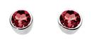 Sterling Silver Small Garnet Studs