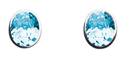 Sterling Silver and Topaz Oval Studs