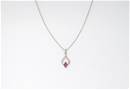 9ct White Gold Ruby Pendant